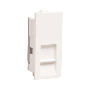 Crabtree Thames RJ45 Jack with Cat 6 -1M White