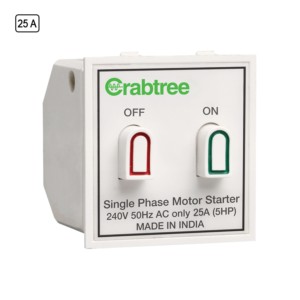 Crabtree Thames 25 A Motor Starter Switch White
