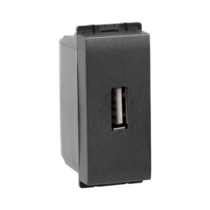 Crabtree Murano New Single Port USB Charger 2.1A - 1 M Grey