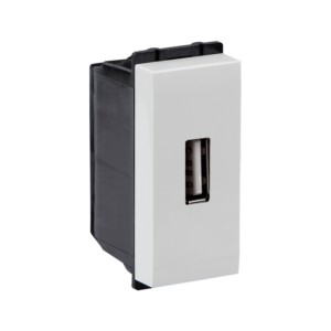 Crabtree Murano New Single Port USB Charger 2.1A - 1 M White