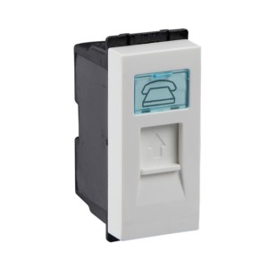 Crabtree Murano RJ 11 Socket White