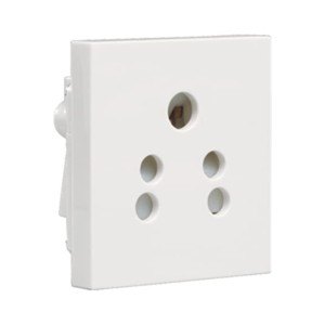 Crabtree Murano 6 A 5 pin socket White