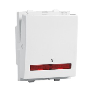 Crabtree Verona 10 A Mega One way Bell Push Switch with Indicator White