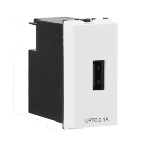 Crabtree Signia New Single Port USB Charger 2.1A -1M White