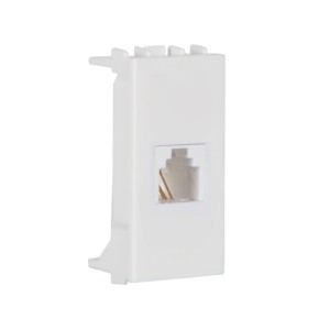 Crabtree Signia Twin Telephone socket 1M White