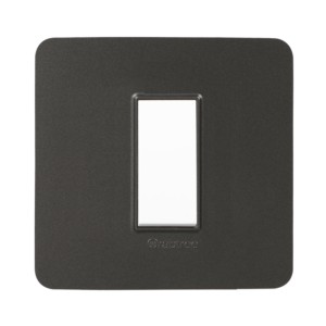 Crabtree Signia 1M PC Combined Plates Grey