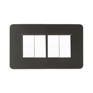 Crabtree Signia 4M PC Combined Plates Grey