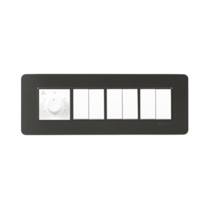 Crabtree Signia 8M PC Combined Plates Grey