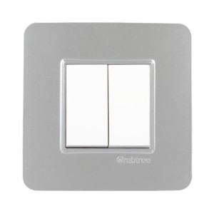 Crabtree Signia 2M PC Combined Plates Silver