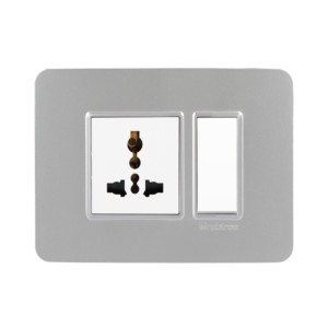 Crabtree Signia 3M PC Combined Plates Silver