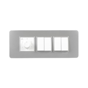 Crabtree Signia 6M PC Combined Plates Silver