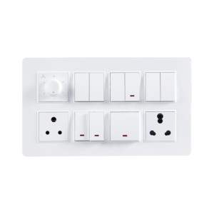 Crabtree Signia 16M PC Combined Plates White