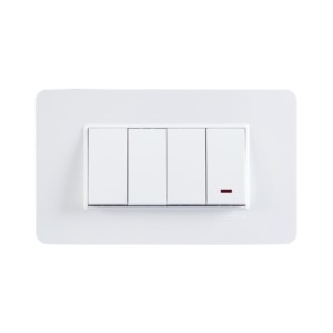 Crabtree Signia 4M w/o pillar PC Combined Plates White