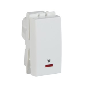 Crabtree Signia 10 A Bell push switch with indicator White