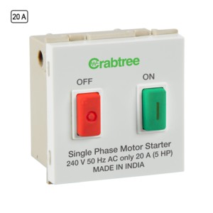 Crabtree Signia 20A Motor Starter White