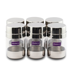 Blueberry Acrylic Canister Set 6x500ml
