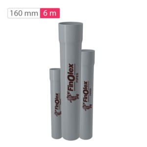 Finolex Selfit 160mm 6meter 8kg/cm2 PVC U Agriculture Pipe
