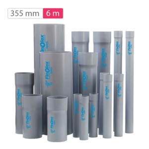 Finolex Selfit 355mm 6meter 4kg/cm2 PVC U Agriculture Pipe
