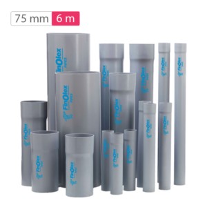 Finolex Selfit 75mm 6meter 4kg/cm2 PVC U Agriculture Pipe
