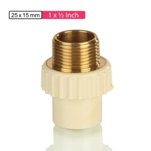 APL Apollo CPVC Reducing Male Adaptor Brass Threaded 1x0.5inch 25x15mm SDR11