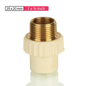 APL Apollo CPVC Reducing Male Adaptor Brass Threaded 1x0.75inch 25x20mm SDR11
