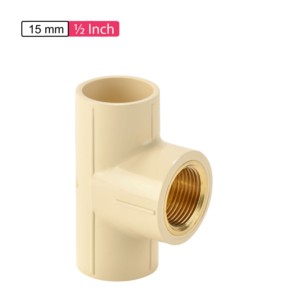 APL Apollo CPVC Female Tee Brass Threaded 0.5inch 15mm SDR11