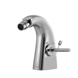 Jaquar Arc Single Lever 1 Hole Bidet Mixer with Popup Waste System & 375mm Long Braided Hoses