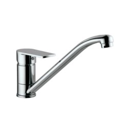 Jaquar Aria Single Lever Sink Mixer with Swinging Spout Table Mounted with 450mm Long Braided Hoses