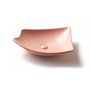 Varmora GlaceTone Adrina 495x390x135mm Pink Table Top Wash Basin