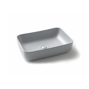 Varmora GlaceTone Avery 600x420x150mm Grey Table Top Wash Basin