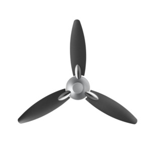 Usha 1250mm Bloom Daffodil W/O Reg GBD Grey & Black Ceiling Fan