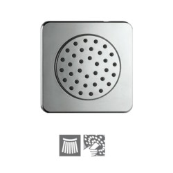 Jaquar Body Shower Wall Mounted 100x100mm Square ABS Chrome plated face plate with rubit cleaning system