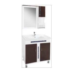 Somany Bagno PVC Vanity with mirror 560x800mm, Basin 805x475mm,Side Cabinet 240x140x800, Floor Mounted 790x450x800mm, Soft Close Hinges and 4metal Legs