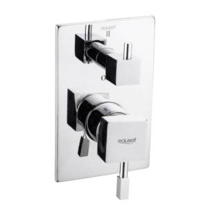 Eauset Single Lever Concealed Divertor High Flow in 2 inlet 3 outlet with concelaed body and square shape upper parts