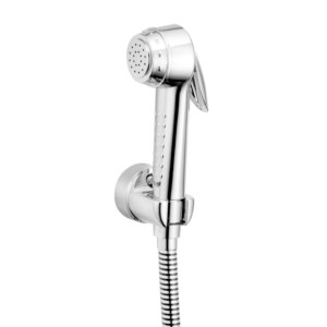 Eauset Health Faucet With 1 Meter PVC Pipe  Silver Black  With Wall Hook