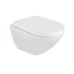 Jaquar Continental 375x510x355mm Wall Hung Water Closet with PP Soft close seat cover