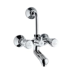 Jaquar Continental Wall Mixer with Provision For Overhead Shower with 115mm Long Bend Pipe On Upper Side, Connecting Legs & Wall Flanges