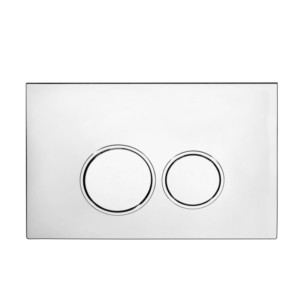 Eauset Flush Control Plate with Round Button Mechanical Chrome Finish