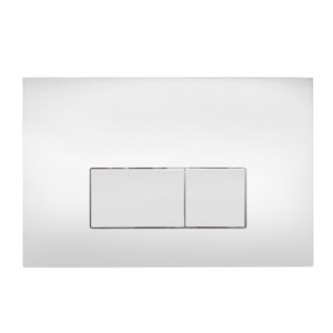 Eauset Flush Control Plate with Rectangular Button Mechanical Chrome Finish