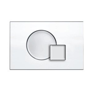 Eauset Flush Control Plate with Q- Button Mechanical Chrome Finish