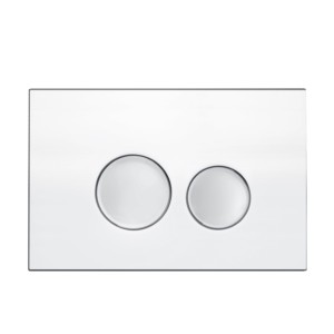 Eauset Chrome Finish Flush Control Plate with Round Button Pneumatic 
