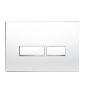 Eauset Chrome Finish Flush Control Plate with Rectangular Button Pneumatic