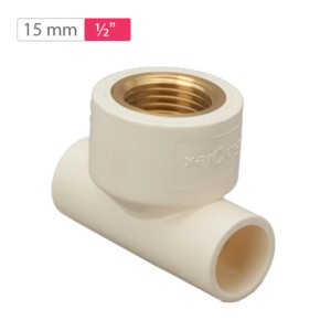 Finolex CPVC Tee Brass Insert 15mm 0.5inch
