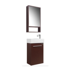 Somany Calvin PVC Vanity with mirror 450x800x130mm, Basin 450x250x150mm, Wall Mounted 420x230x600mm, Soft close Hinges, Mirror with Cabinet