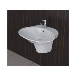 Sonet Camry 18x15inch Colour Half Pedestal Wash Basin