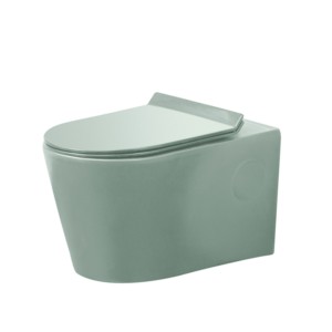Varmora GlaceTone Colonna 550x360x360mm in-built Jet Olive Green Wall Hung Water Closet with L&Key Rack Bolt