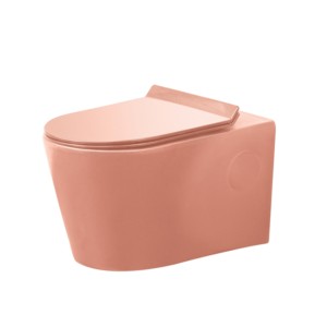Varmora GlaceTone Colonna 550x360x360mm in-built Jet Pink Wall Hung Water Closet with L&Key Rack Bolt