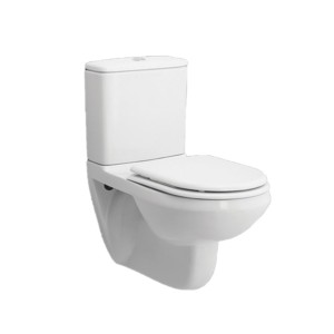 Rak Compact 655x360x365 Extended Wall Hung Water Closet with Cistern with flush and PP Soft Close Seat Cover White