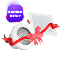 GM Fiesta 1W 3000K Mini COB Spot Light Round + Filo 6W 6000K Slim Panel Light Square