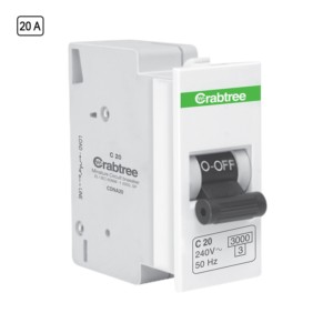 Crabtree Thames 20 A SP Mini MCB C Series 3 kA White